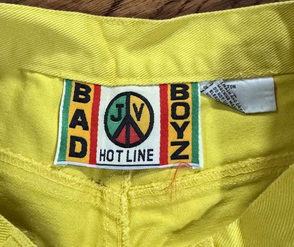 Vintage Vintage Bad Boyz Yellow Denim Long Shorts (Size 29) NWOT Size US 29 - 3 Thumbnail