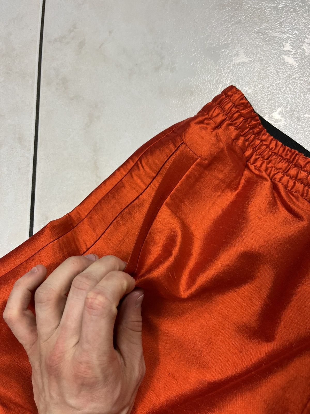 Astrid Andersen × Designer Astrid Andersen silk silver tape track pants reflective Size US 32 / EU 48 - 13 Thumbnail