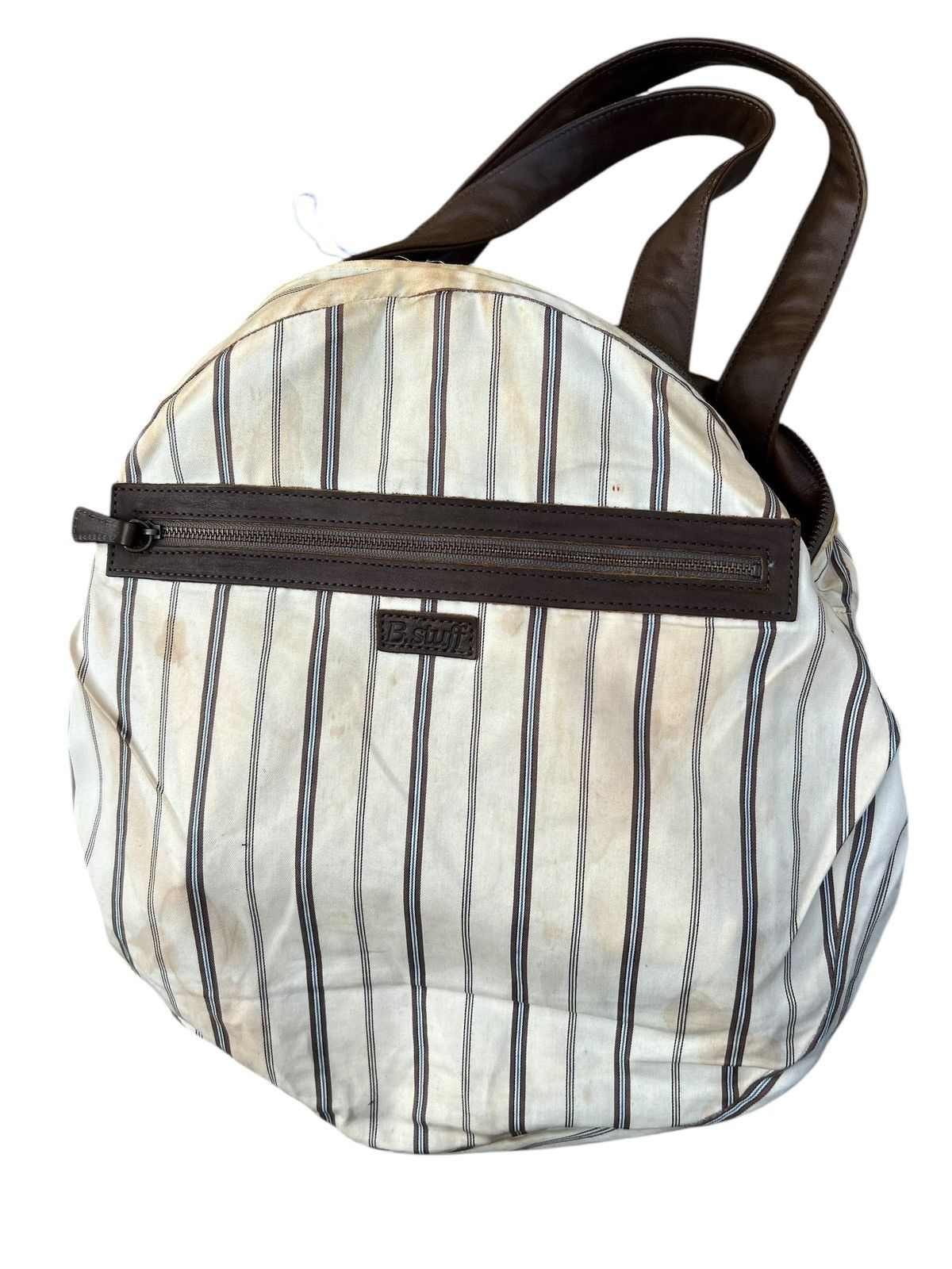 Leather Vintage B. Stuff Japan Distress Patina Leather Round Bag Size ONE SIZE - 23 Thumbnail