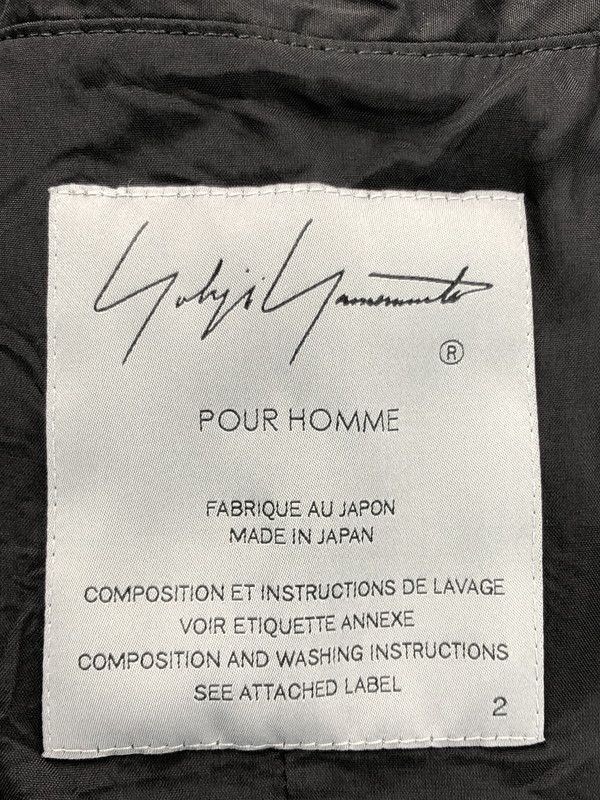 Yohji Yamamoto POUR HOMME WOOL GABARDINE FRONT LAYERED JACKET HX-J44-129 Size US M / EU 48-50 / 2 - 6 Thumbnail
