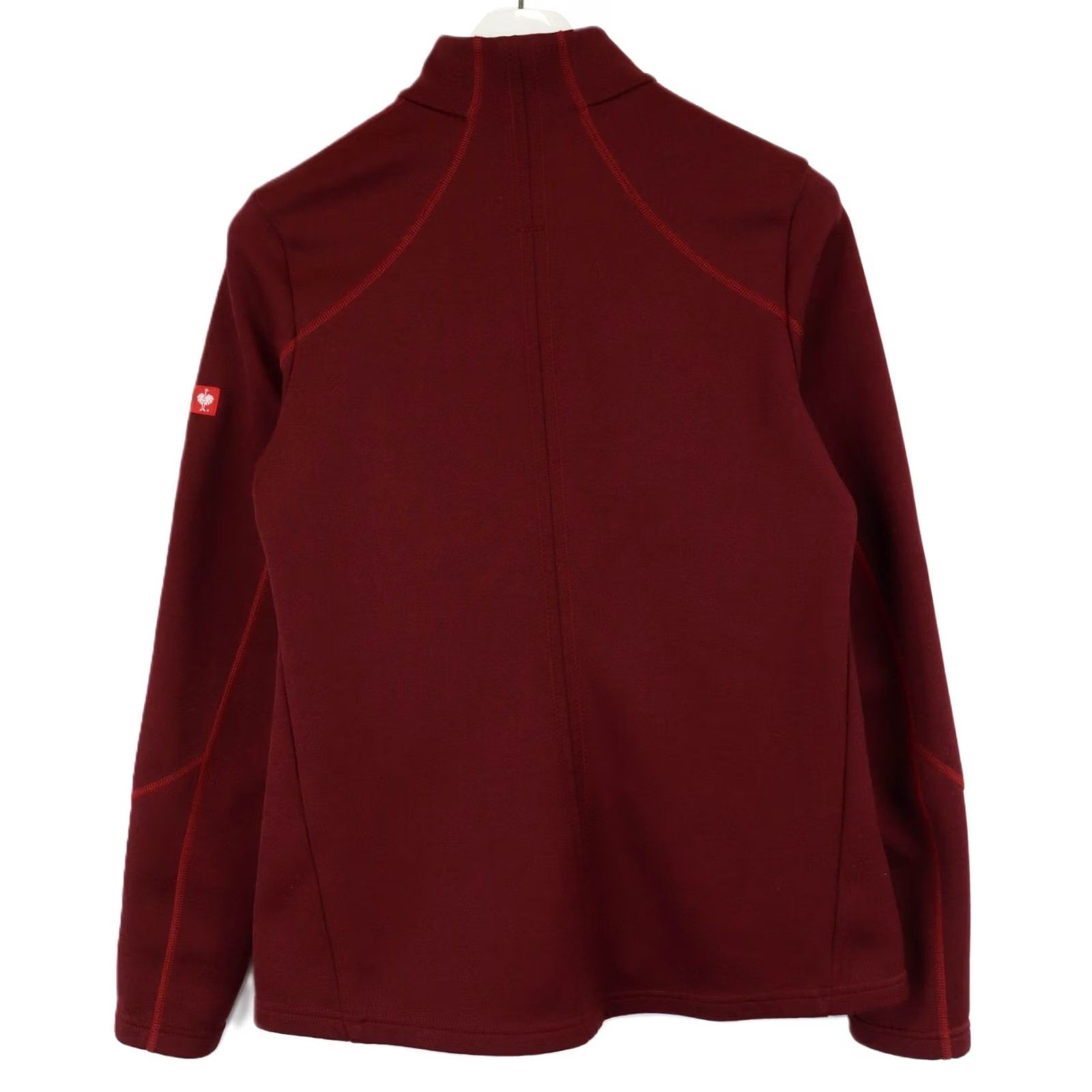 Vintage ENGELBERT STRAUSS Poly Stretch Regular Jacket Women's MEDIUM Softshell Fleece Burgundy Zip Mock Neck All Seasons Womens Regular Jacket Size M / US 6-8 / IT 42-44 - 2 Thumbnail