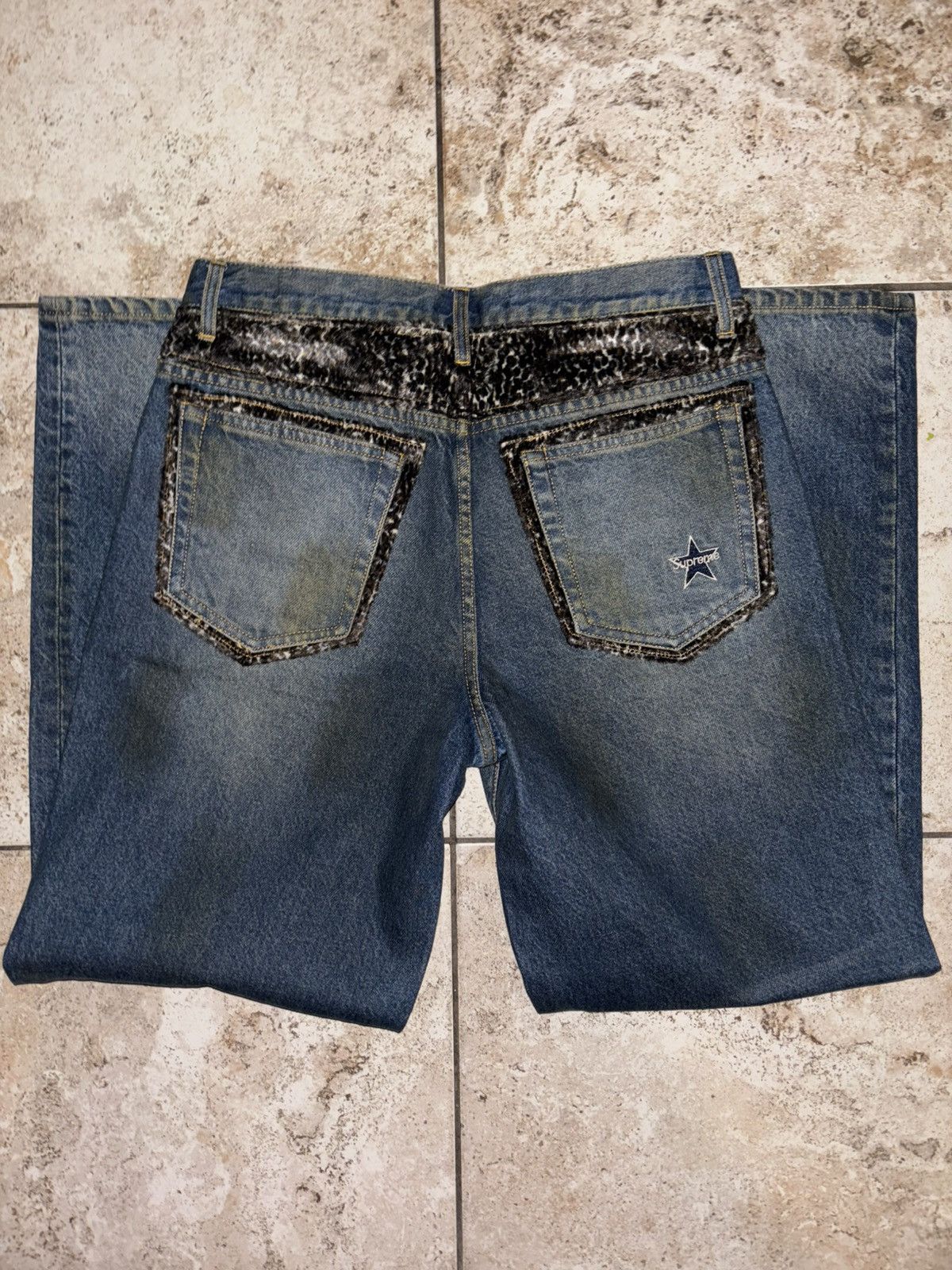 Supreme Supreme Leopard Faux Fur Loose Fit Jean IN HAND | Grailed