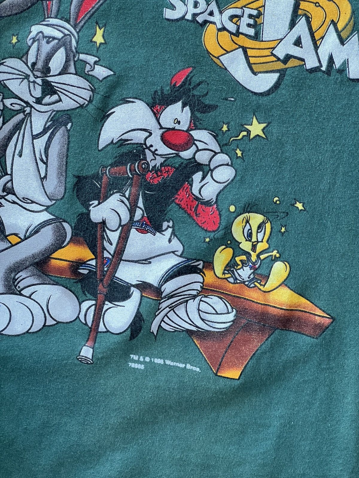 Warner Bros Vintage Looney Tunes Space Jam Wrap Graphic Tee Large Size US L / EU 52-54 / 3 - 7 Thumbnail