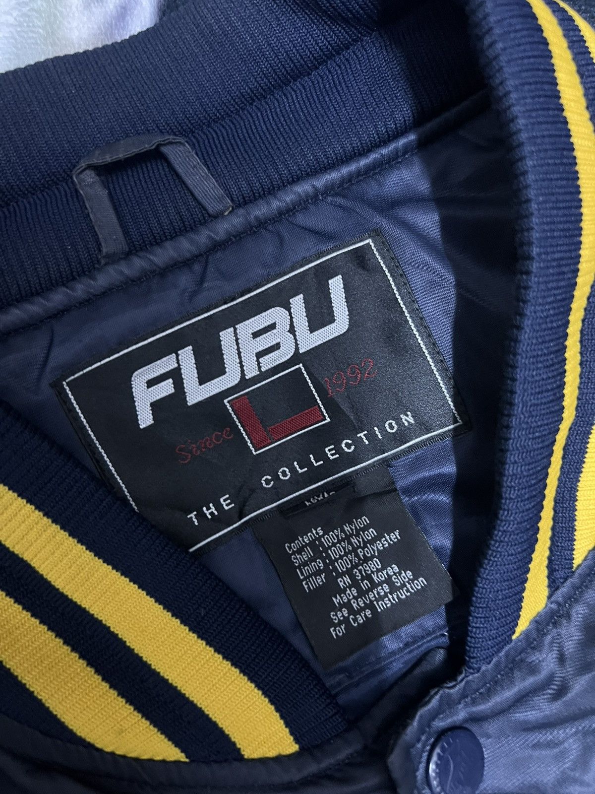 Fubu FUBU VARSITY JACKET NAVY YELLOW Size US XXL / EU 58 / 5 - 3 Thumbnail