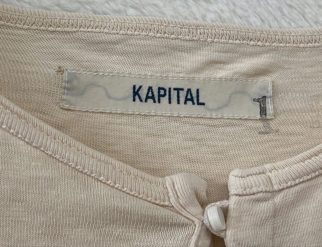 Kapital KAPITAL Keyhole Neck Long Tee Beige Y2K Fade Size US M / EU 48-50 / 2 - 6 Thumbnail