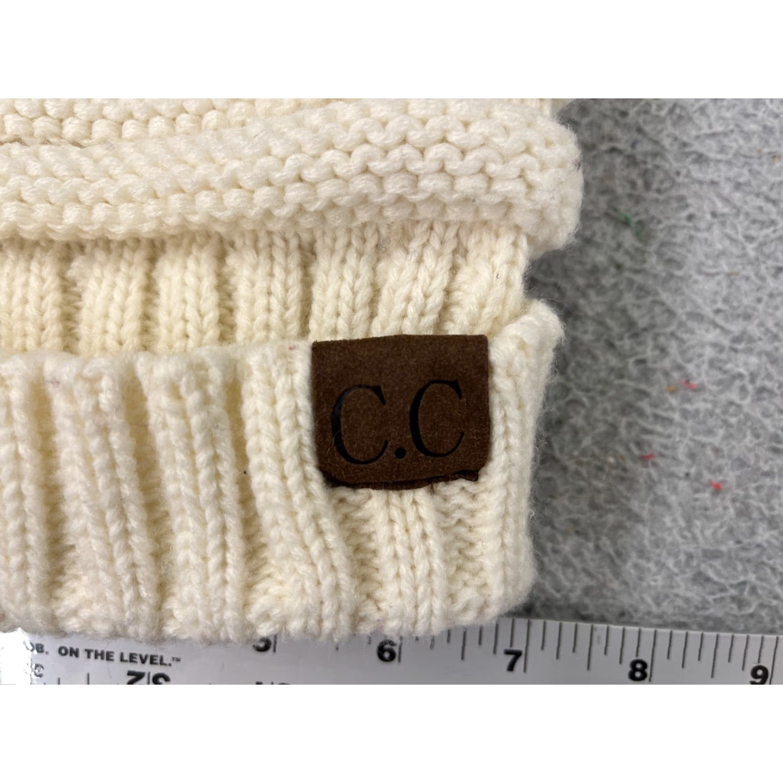 Vintage C.C Exclusive Beanie Toque One Size Ivory White Knit 100% Acrylic Ski Womens Size ONE SIZE - 2 Thumbnail