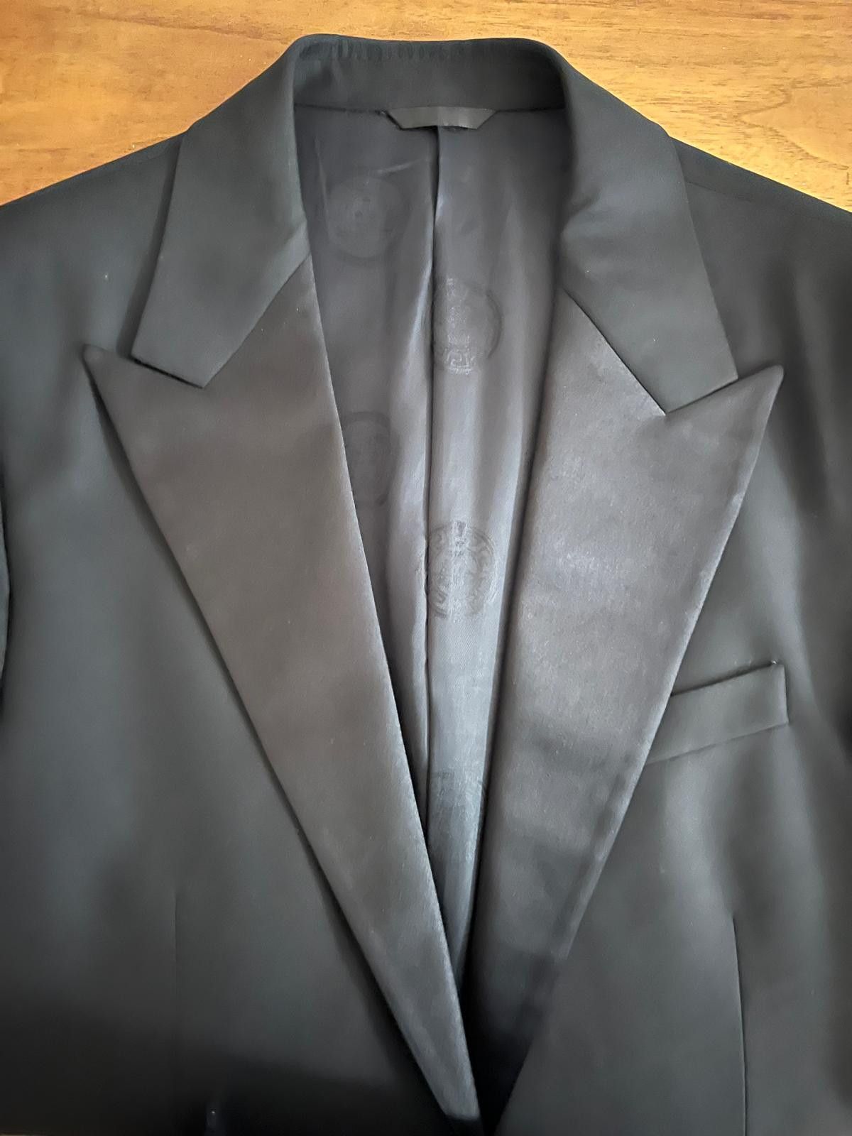 Versace Versace Black Wool Tuxedo Size 48R - 1 Thumbnail