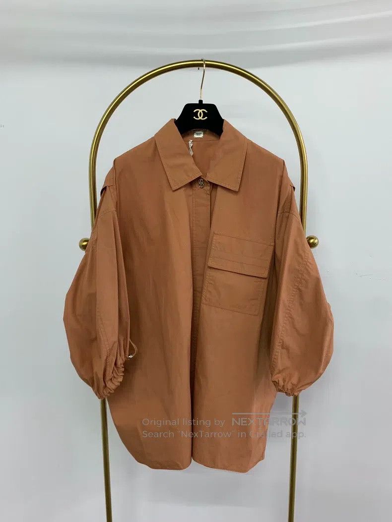 Hermes Hermes Drawstring pig nose button shirt Size XS / US 0-2 / IT 36-38 - 1 Thumbnail