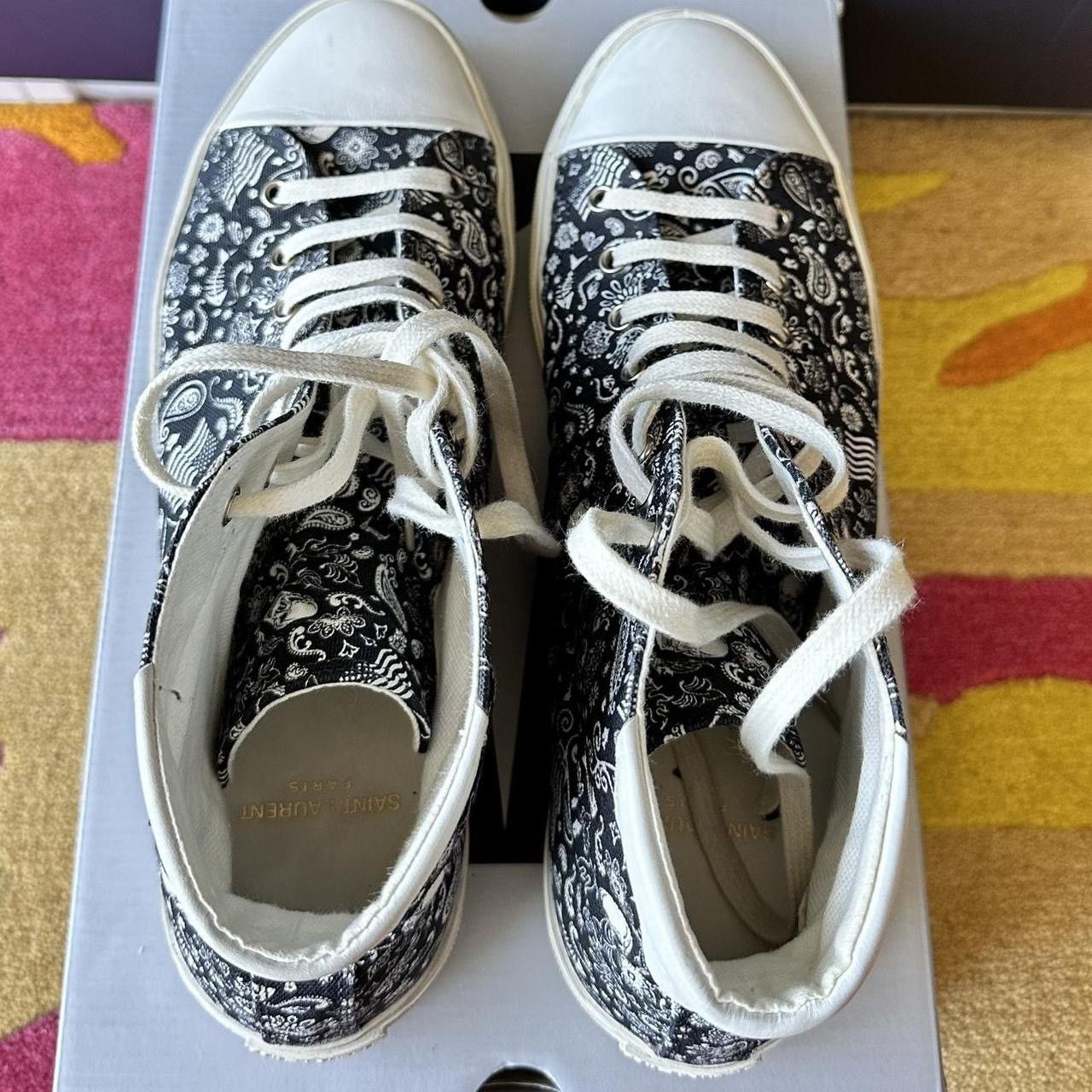 Saint Laurent Paris Saint Laurent Bedford Black Bandana High-Top Sneaker Size US 10 / EU 43 - 5 Thumbnail