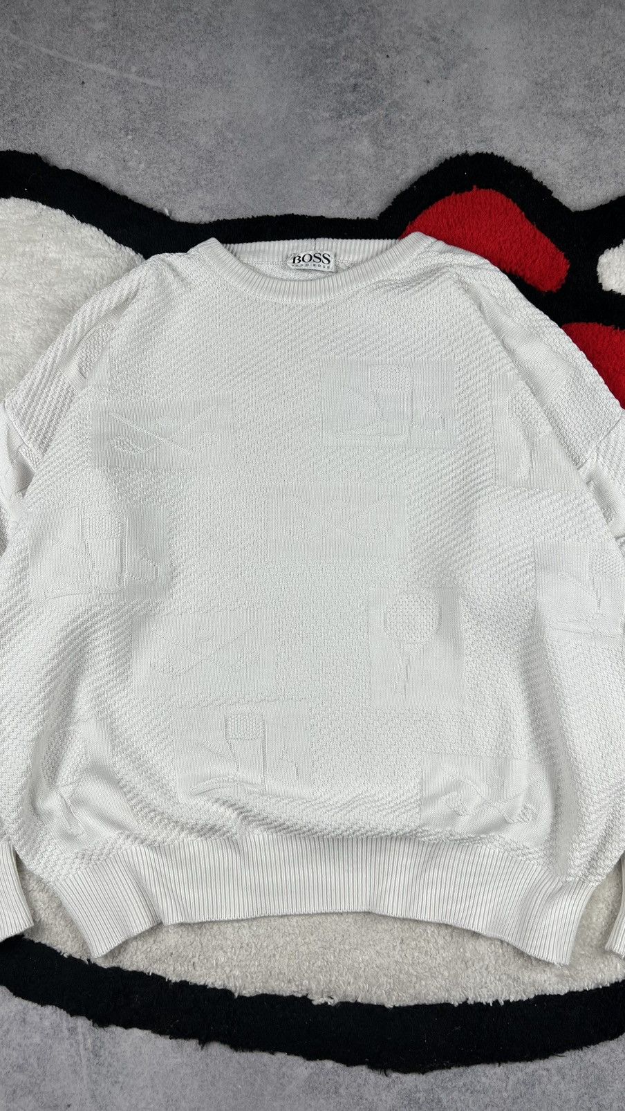 Hugo Boss Vintage Hugo Boss Rare Pattern Knit Old Money Sweater Size US XL / EU 56 / 4 - 4 Thumbnail