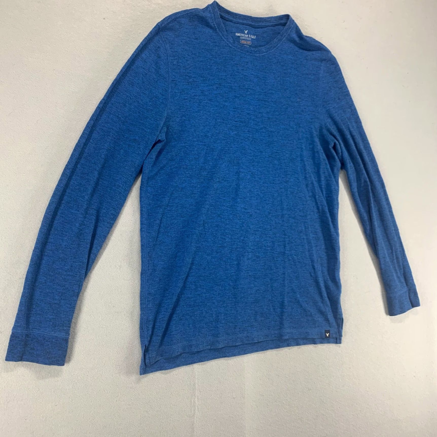 American Eagle Outfitters American Eagle Outfitters Basic Tee Shirt Large Blue Long Sleeve Active Flex Pullover Stretch Knit All Seasons Size US L / EU 52-54 / 3 - 2 Thumbnail