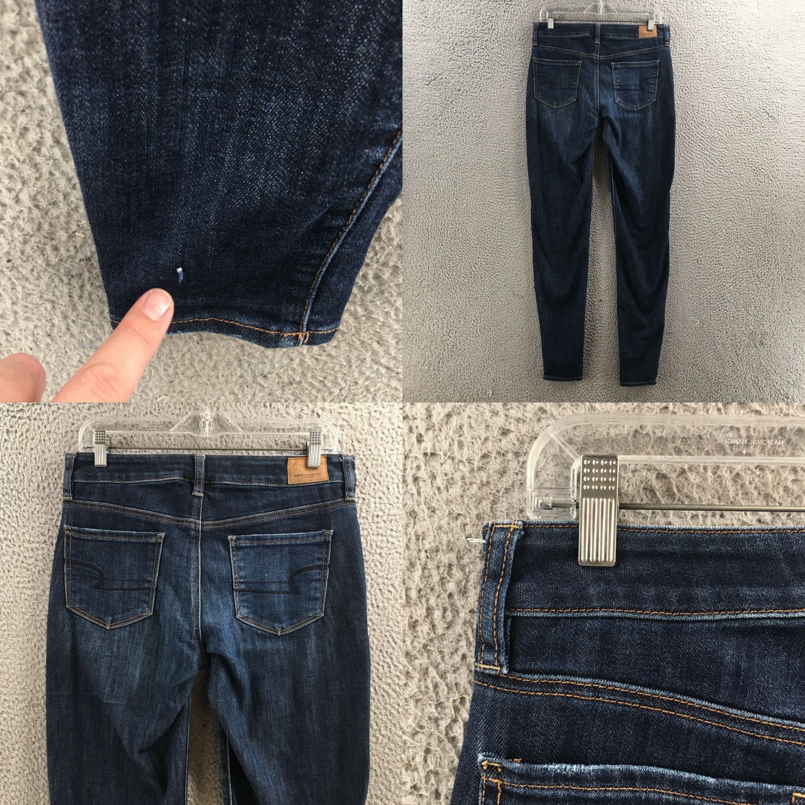 American Eagle Outfitters American Eagle Outfitters Jegging Jeans Womens 4 X-Long Denim Blue Dark Wash Jeans Womens XS-XL? Size 27" / US 4 / IT 40 - 9 Thumbnail