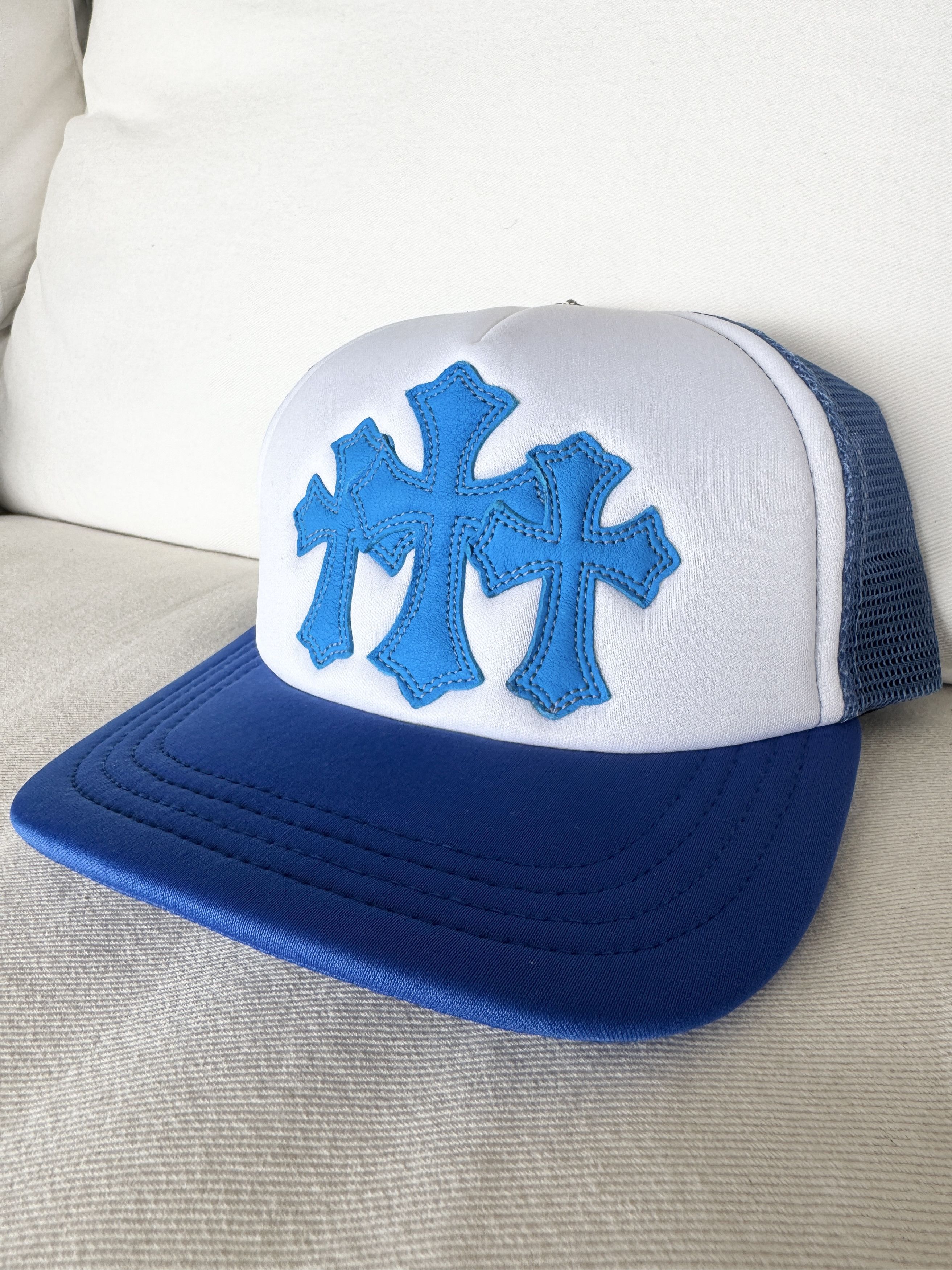 Chrome Hearts Blue Cemetery Trucker Hat Size ONE SIZE - 1 Thumbnail