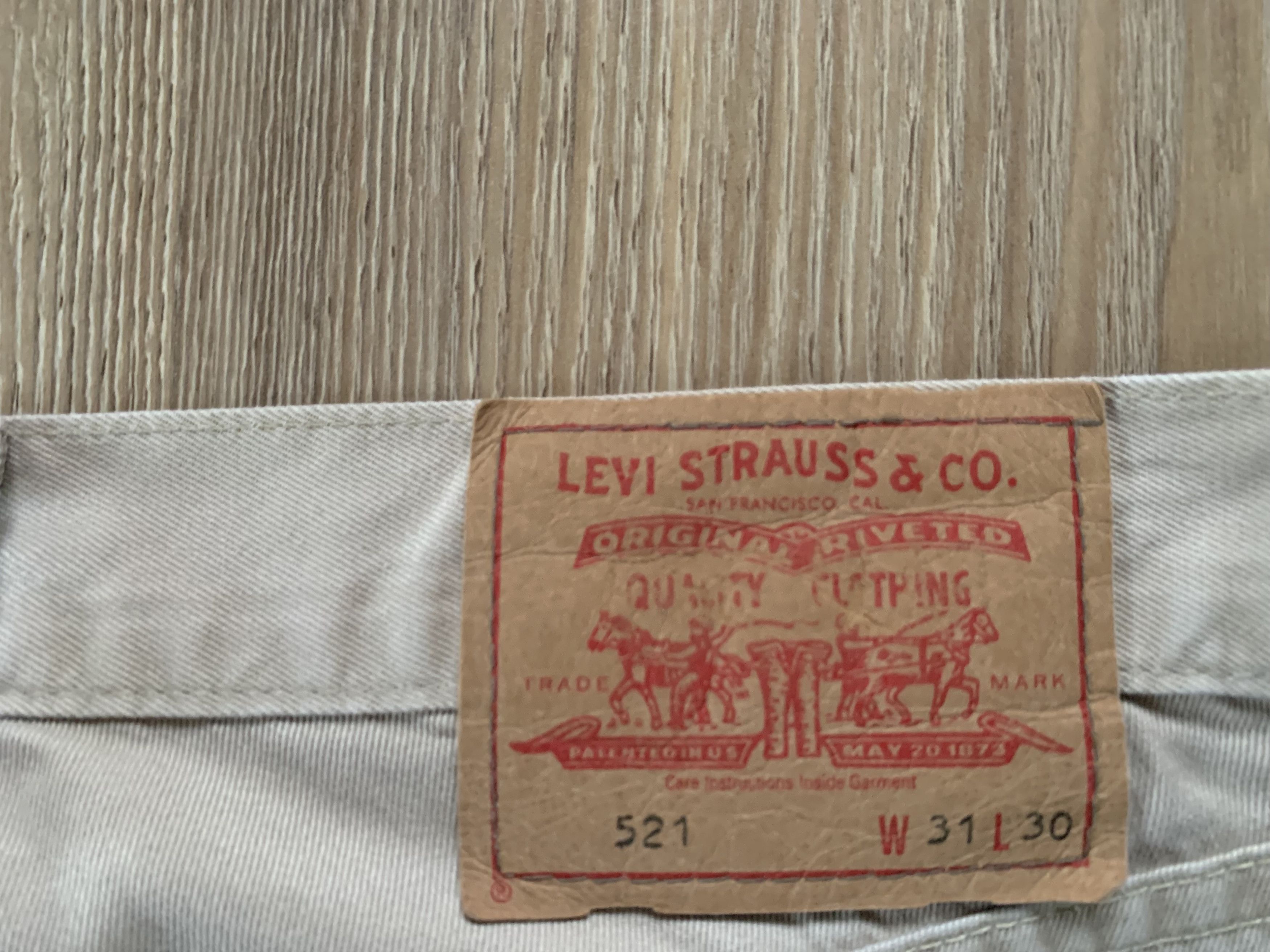 Levi's Levis 521 Vintage Beige Jeans Size US 31 - 6 Thumbnail