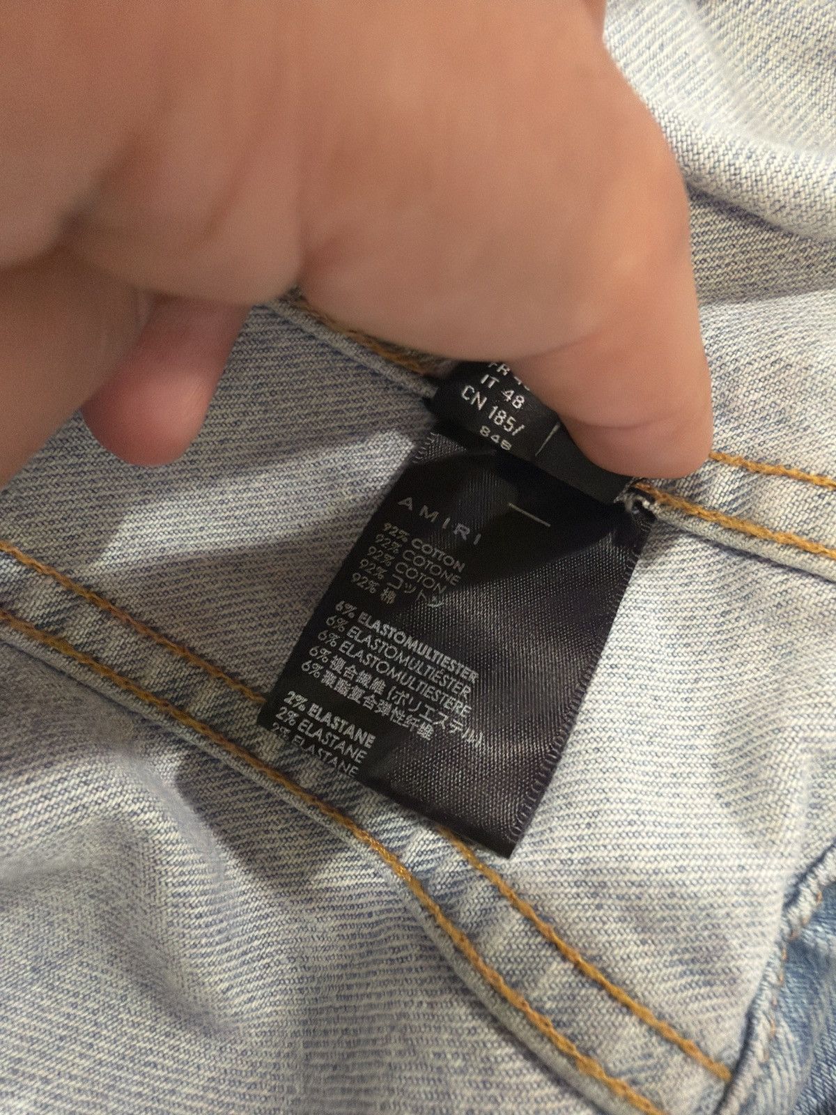 Amiri Amiri Light Wash Denim Jacket Size US M / EU 48-50 / 2 - 6 Thumbnail