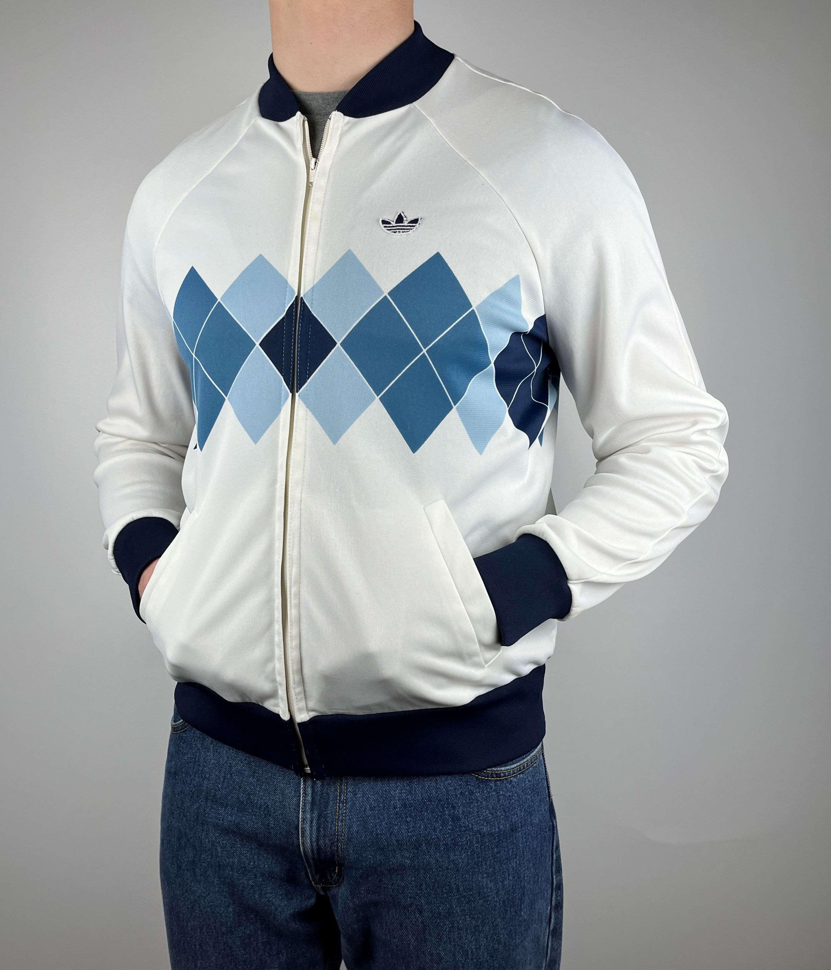 Adidas 70's - 80's Adidas Ventex France Vintage Track Bomber Jacket Size US M / EU 48-50 / 2 - 3 Thumbnail