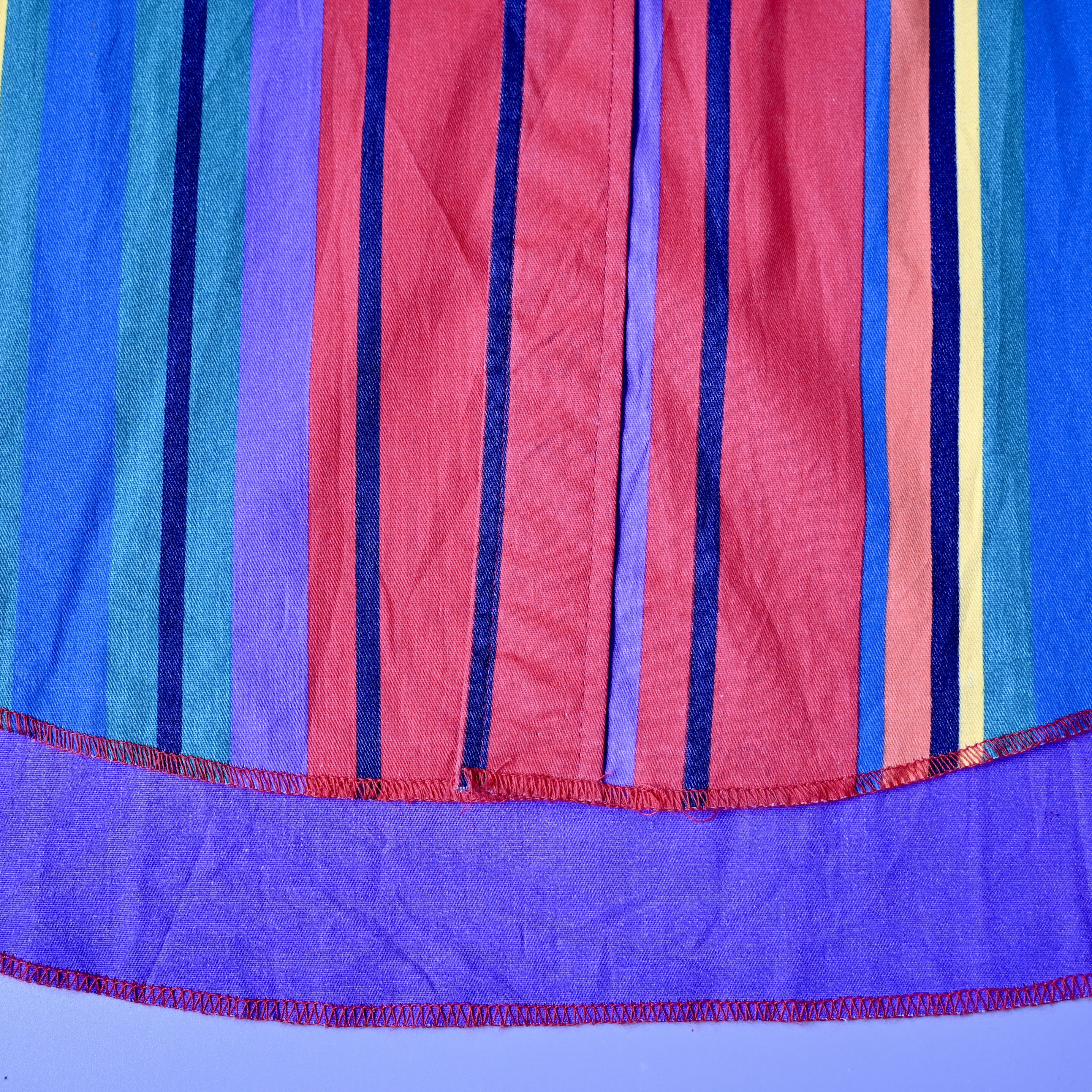 Vintage VTG 90s Wrangler Brushpopper cape shirt rainbow stripe 17.5 Size US XL / EU 56 / 4 - 15 Thumbnail