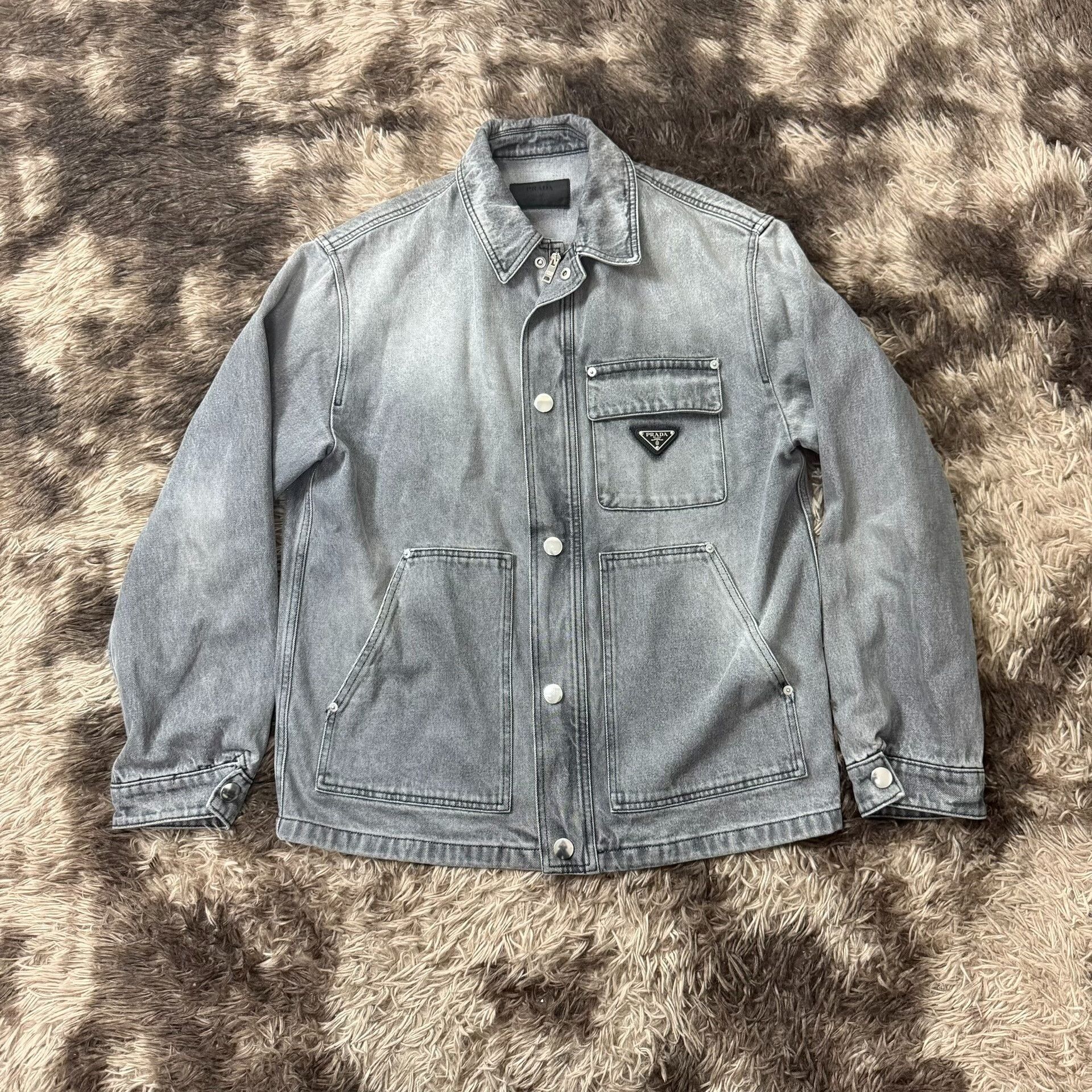 Prada Prada 2024 Washed Denim Jacket Size US M / EU 48-50 / 2 - 1 Thumbnail