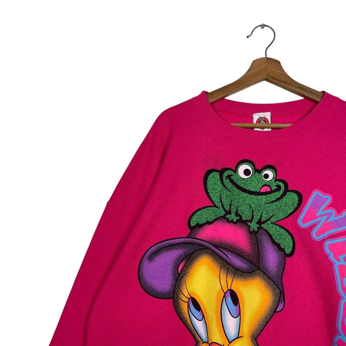 Warner Bros Vtg 90s Warner Bros Looney Tunes Tweety Wibbit Sweatshirt Size US L / EU 52-54 / 3 - 6 Thumbnail