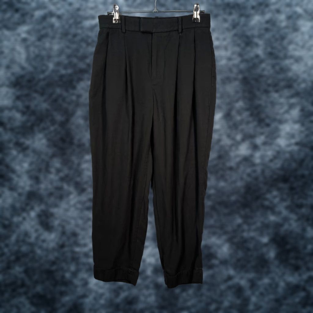 Everlane Everlane Womens Size 0 Black Tencel Pleated Pants Relaxed Fit Size 25" / US 0 / IT 36 - 1 Thumbnail