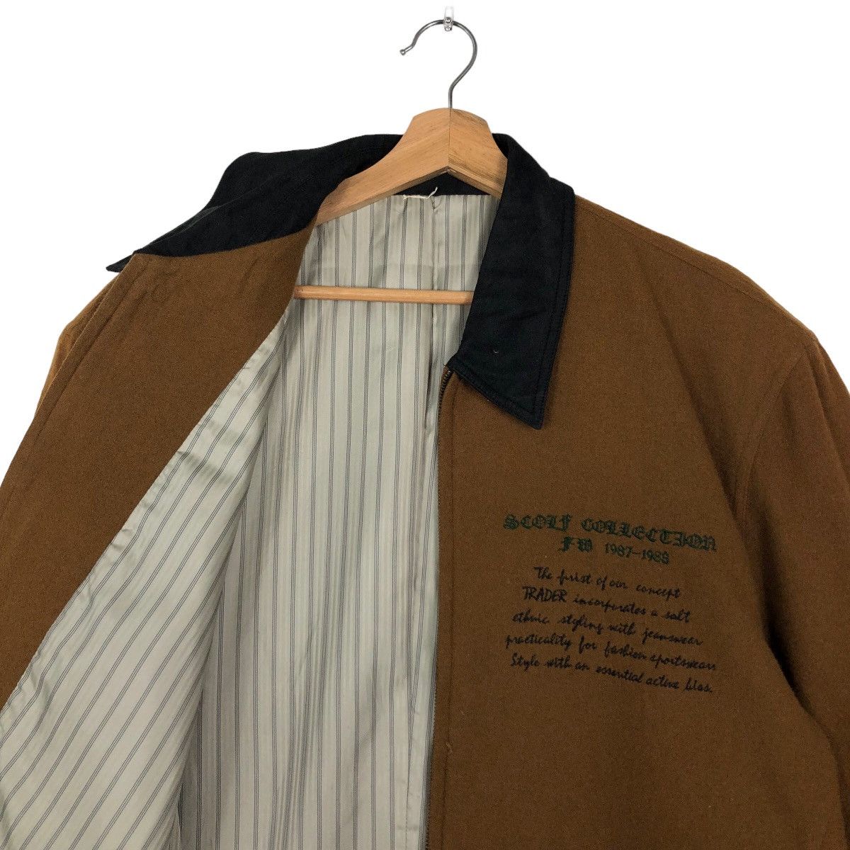 Japanese Brand 🔥90’s Wool Bomber Jacket Scolf For Men Issey Miyake Size US M / EU 48-50 / 2 - 9 Thumbnail