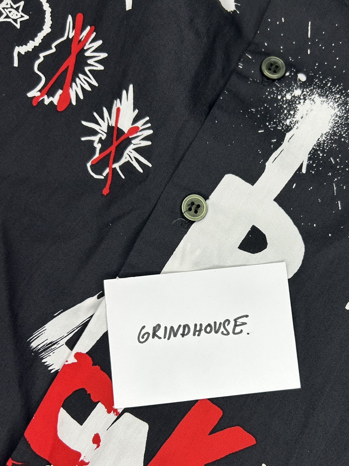 Comme des Garcons Black F/W 15 Asymmetric Printed Shirt Size US XS / EU 42 / 0 - 11 Thumbnail