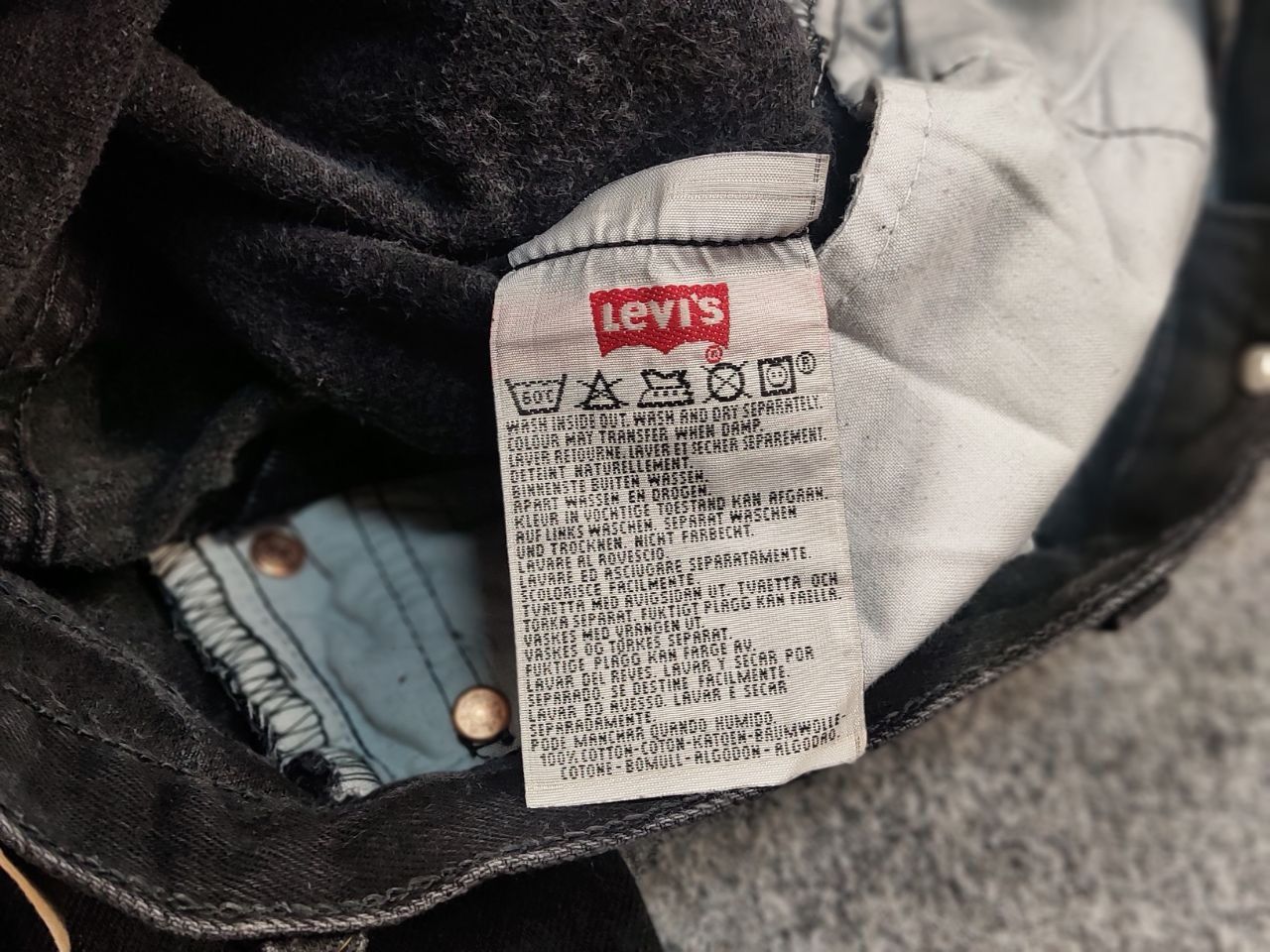 Levi's Vintage 90's Levis 501 Black Faded Denim Jeans Usa Style Size US 30 / EU 46 - 19 Thumbnail