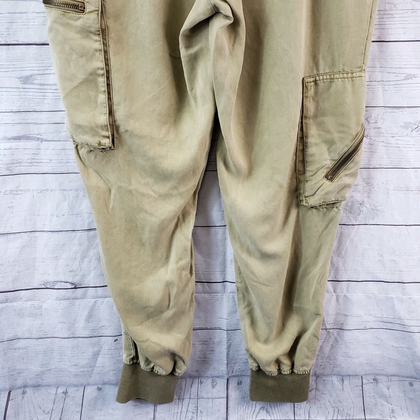 Young Fabulous & Broke VINTAGE Young Fabulous & Broke Womens Jogger Pants S Brown Tencel Cargo Pockets 26.5 Inseam Womens Size 28" / US 6 / IT 42 - 5 Thumbnail