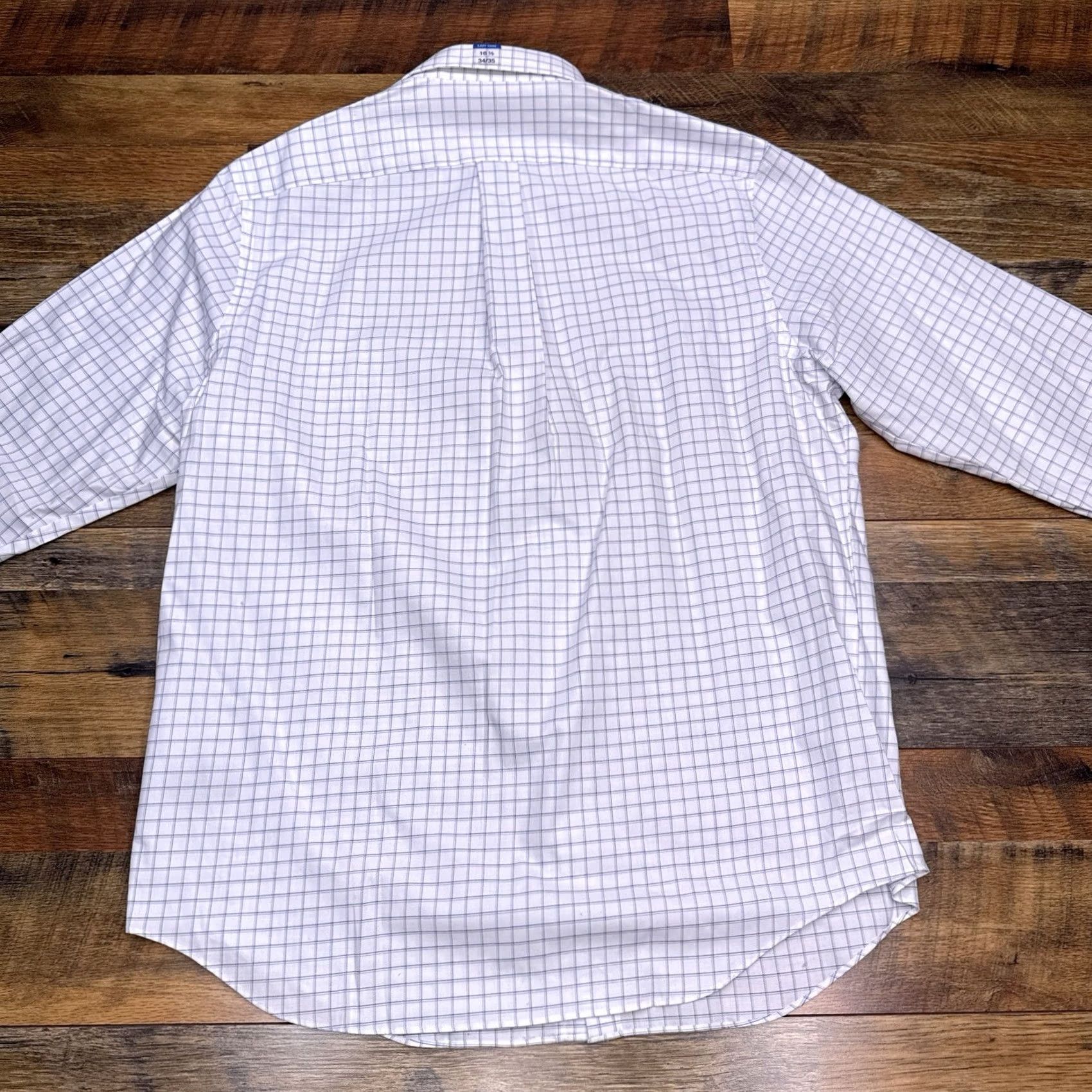 Croft & Barrow Croft & Barrow Shirt Mens 16.5 34/35 White Grid Check Button-Up Easy Care Regular Long Sleeve Classic Knit Cotton Casual Workwear Size US XL / EU 56 / 4 - 4 Thumbnail