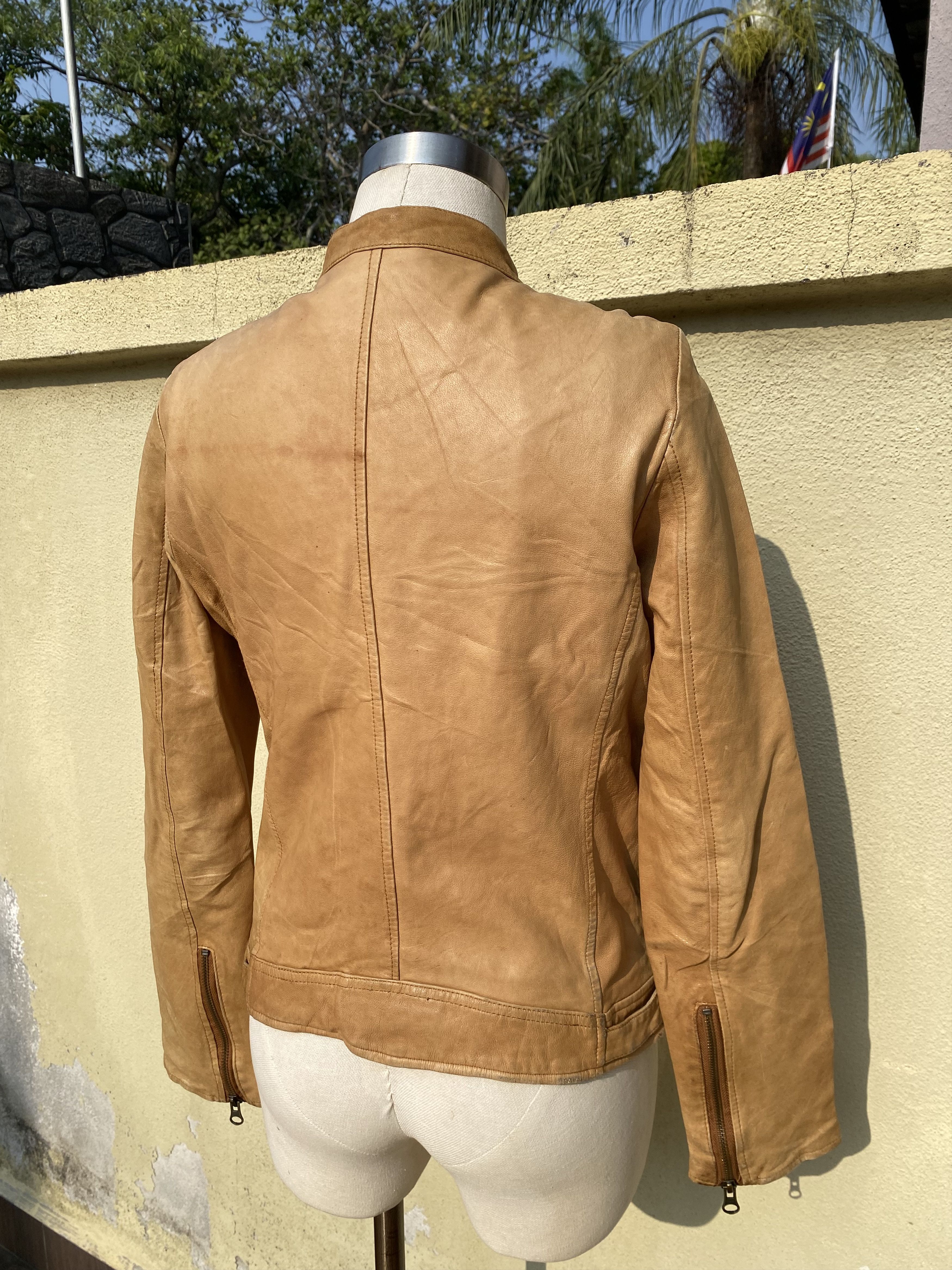 Japanese Brand faded leather jacket Size M / US 6-8 / IT 42-44 - 5 Thumbnail