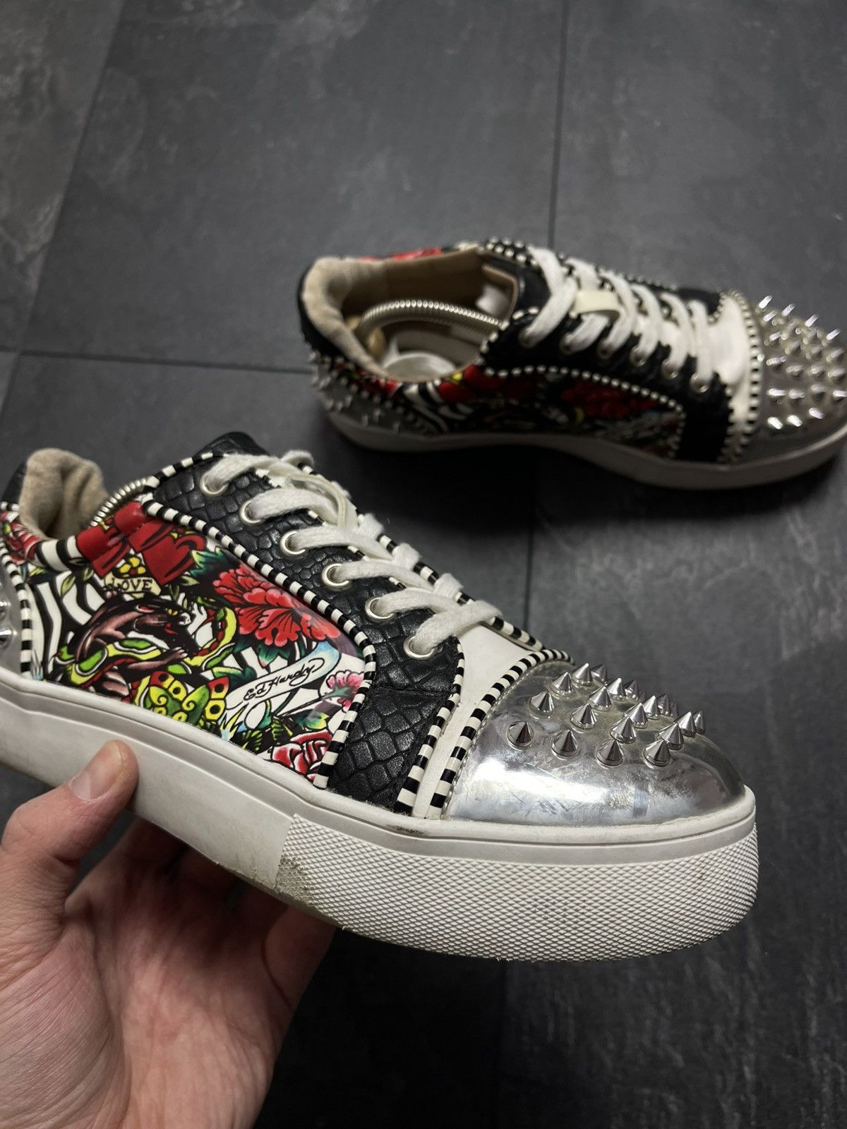 Streetwear Vintage rare ed hardy low top sneakers Size US 6 / IT 36 - 4 Thumbnail