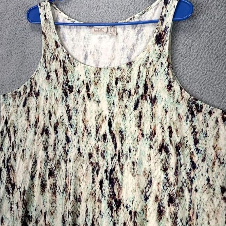 Vintage LOGO by Lori Goldstein Tank Top Shirt Womens 1X Plus Green Snake Print Blouse NEW Size XL / US 12-14 / IT 48-50 - 5 Thumbnail