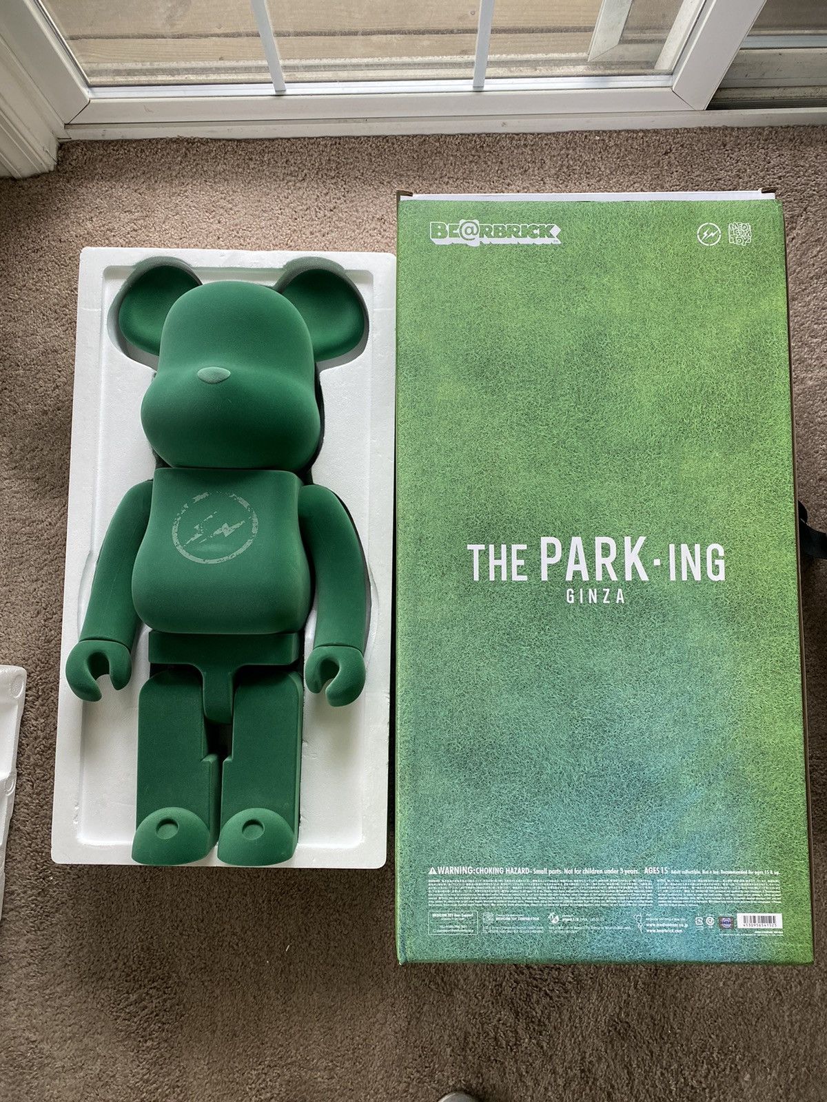 image of Fragment Design x Medicom Bearbrick Very Medicom Bearbrick X Fragment Parking Ginza in Green