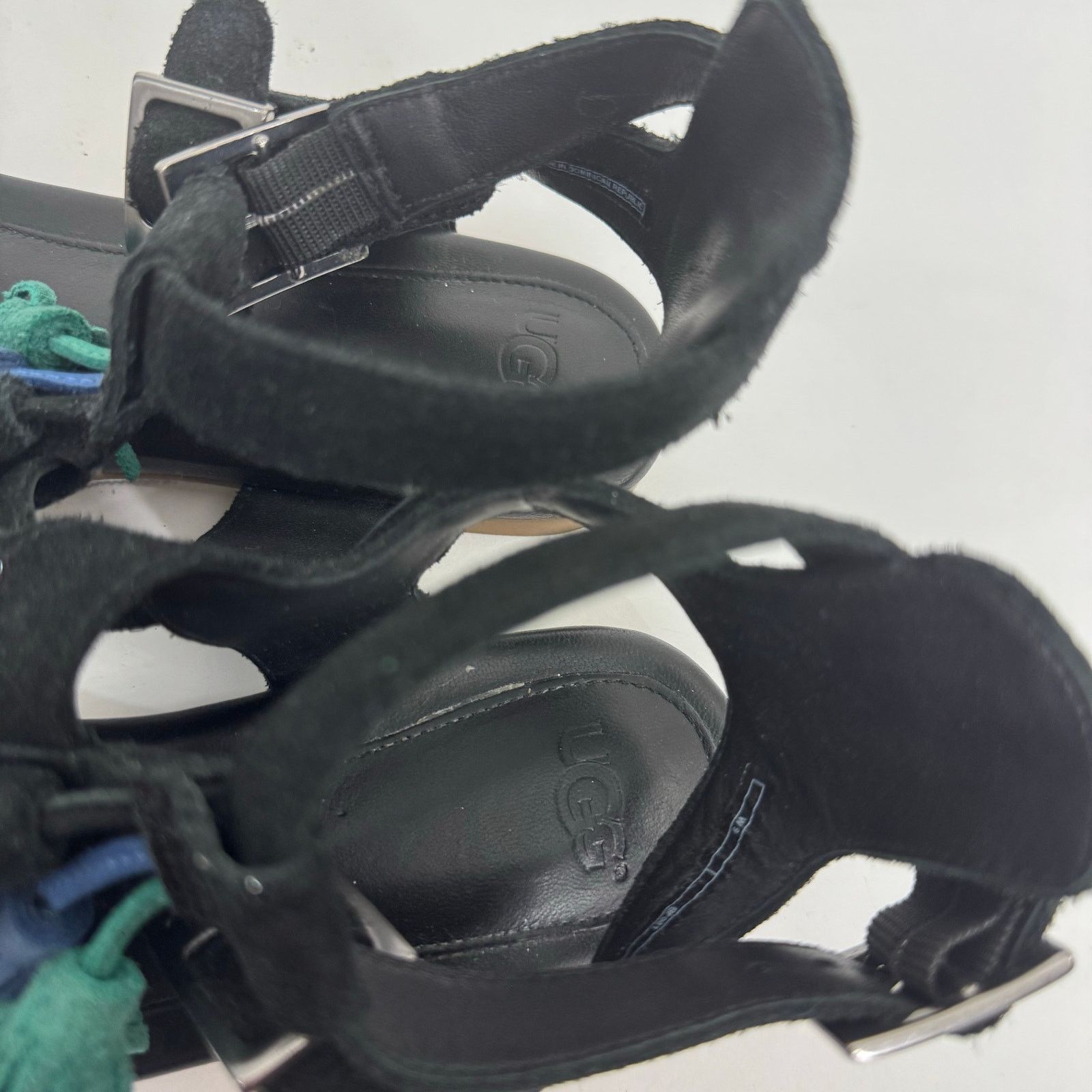 Ugg UGG Lecia Black Leather Ankle Wrap Sandal Size 9 Size US 9 / IT 39 - 8 Thumbnail