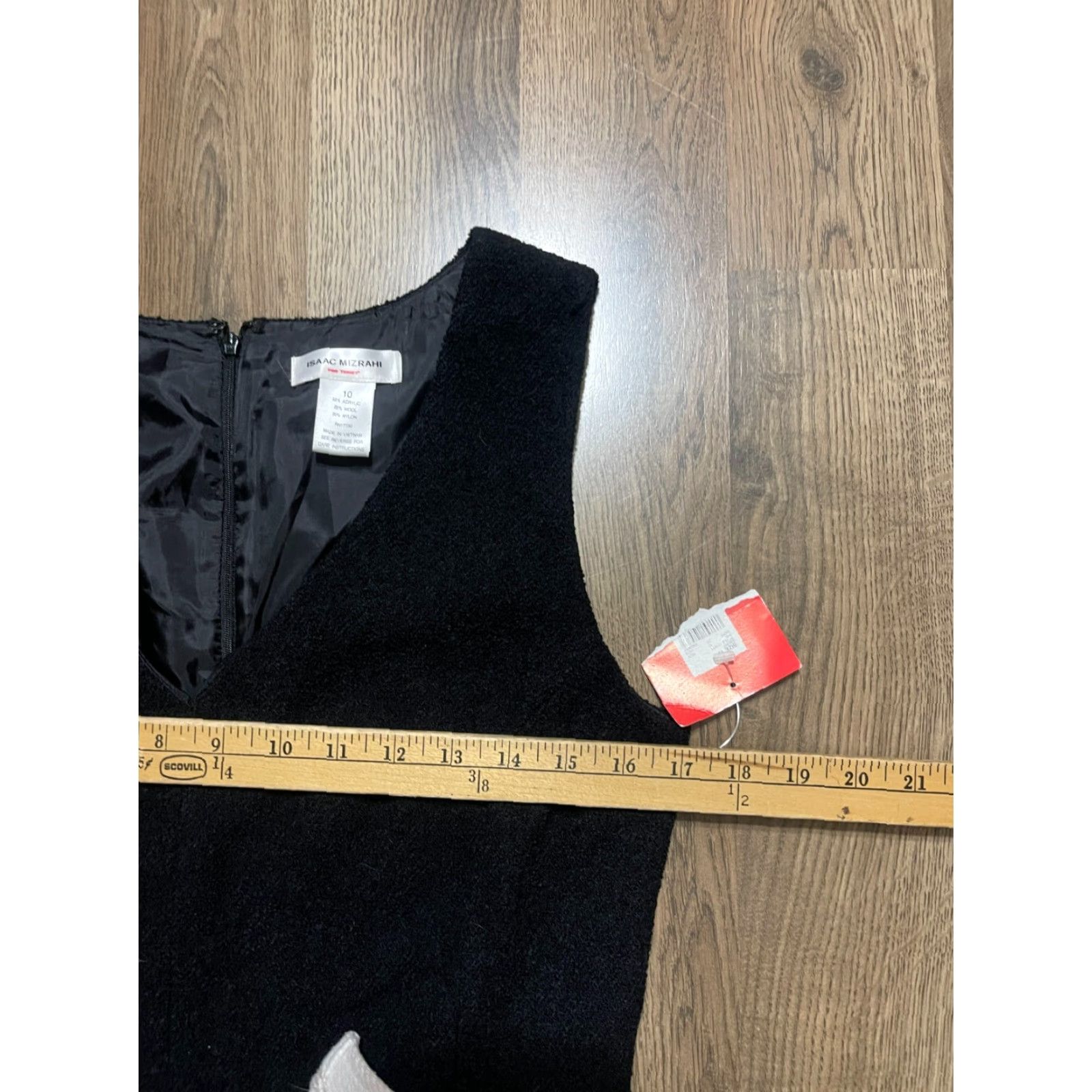 Isaac Mizrahi Isaac Mizrahi Dress Women's 10 Black V-Neck Sleeveless A-Line Zip Dress Size L / US 10 / IT 46 - 3 Thumbnail