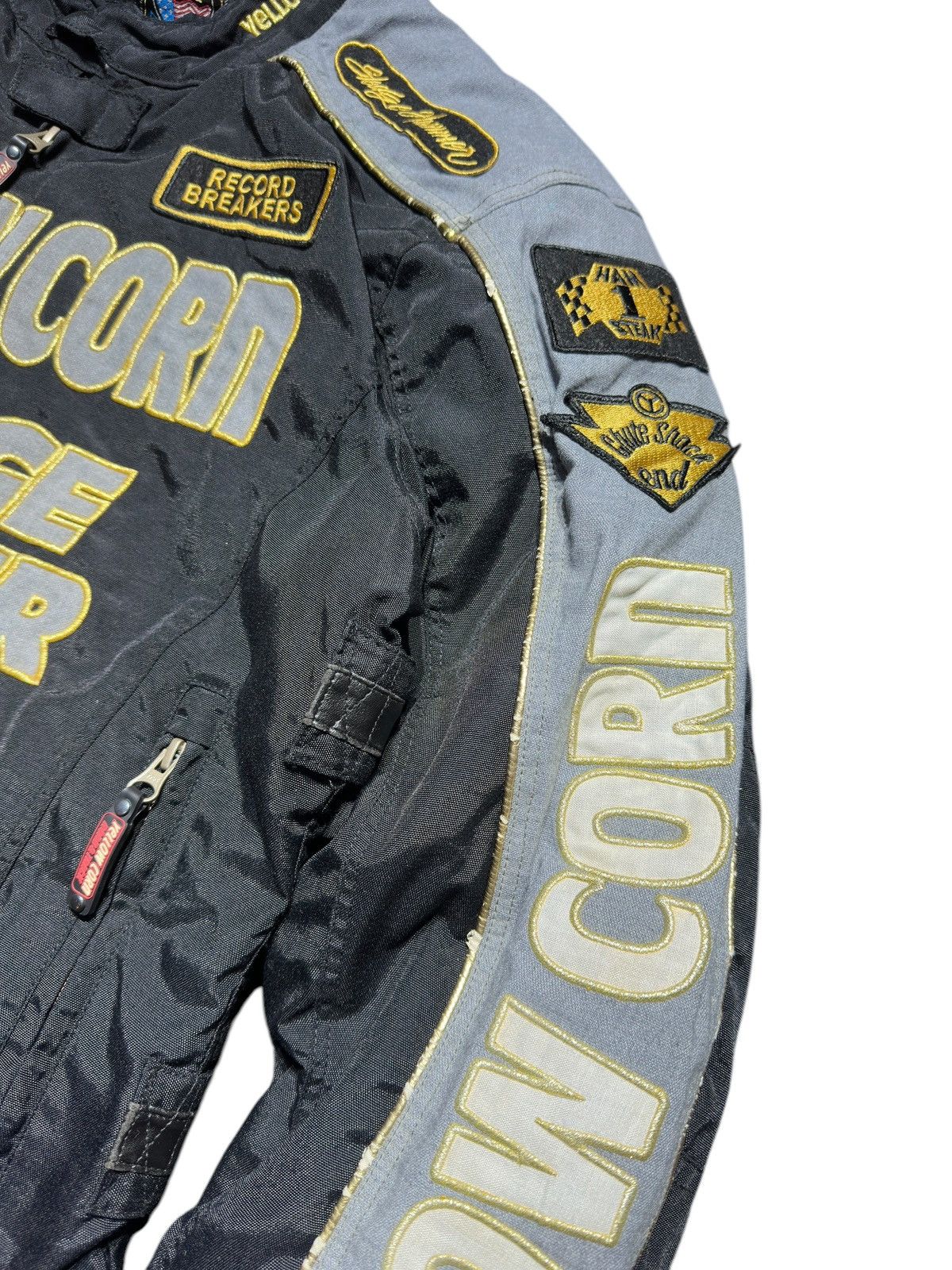 YELLOW CORN Yellow Corn Riding Jacket Embroidered Spell Out Size US L / EU 52-54 / 3 - 3 Thumbnail