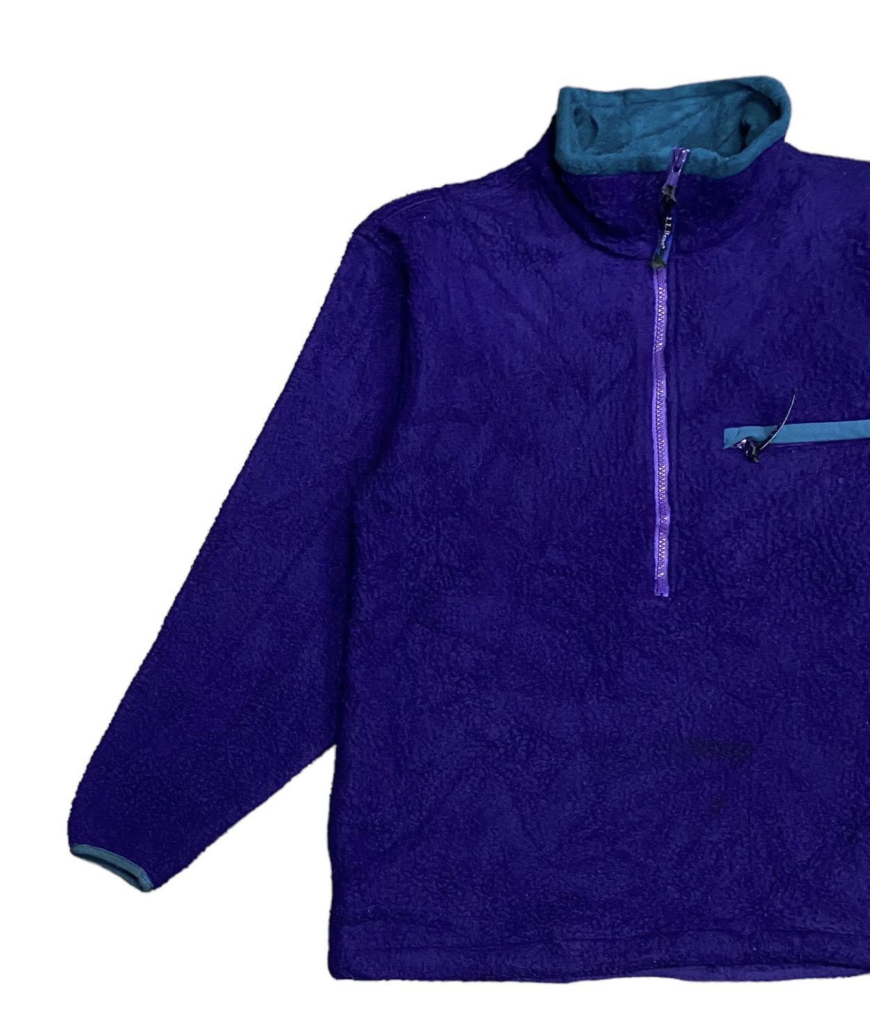 L.L. Bean Vtg LL Bean’s Halfzip Sherpa Fleece Jacket (M) Size M / US 6-8 / IT 42-44 - 4 Thumbnail
