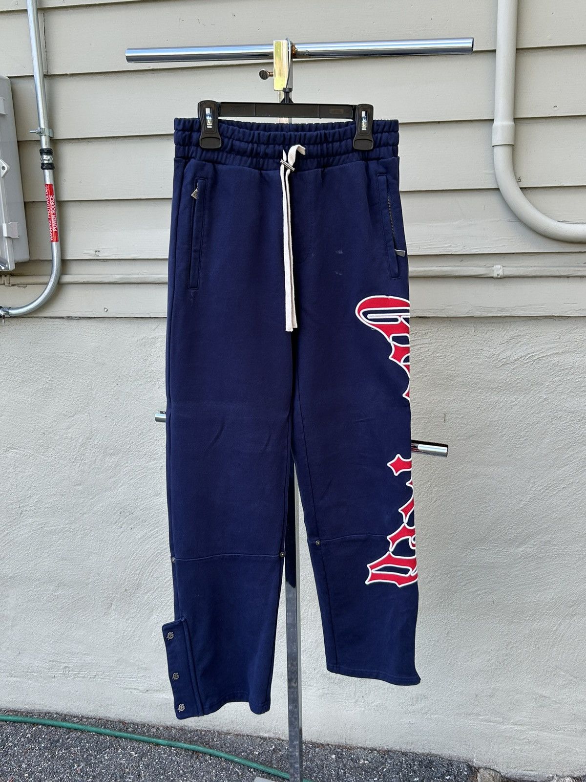 Godspeed navy blue red sweatpants