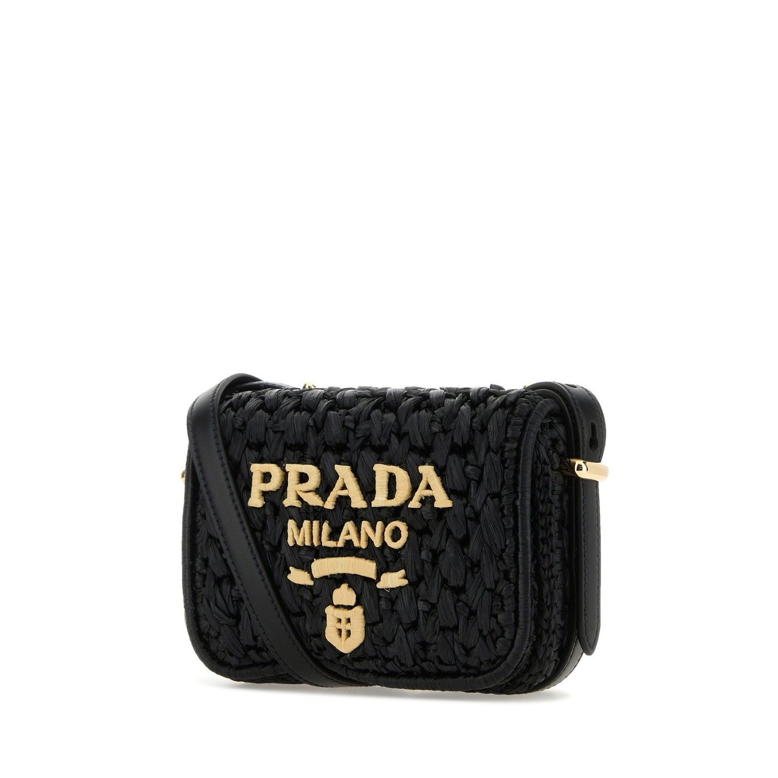 Prada PRADA Black Raffia Crochet Shoulder Bag New & Authentic Size ONE SIZE - 2 Thumbnail