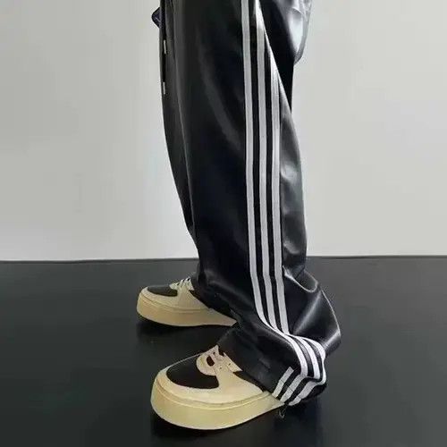 Japanese Brand × Vintage Y2k Retro straight Leather Pants Size US 30 / EU 46 - 2 Thumbnail