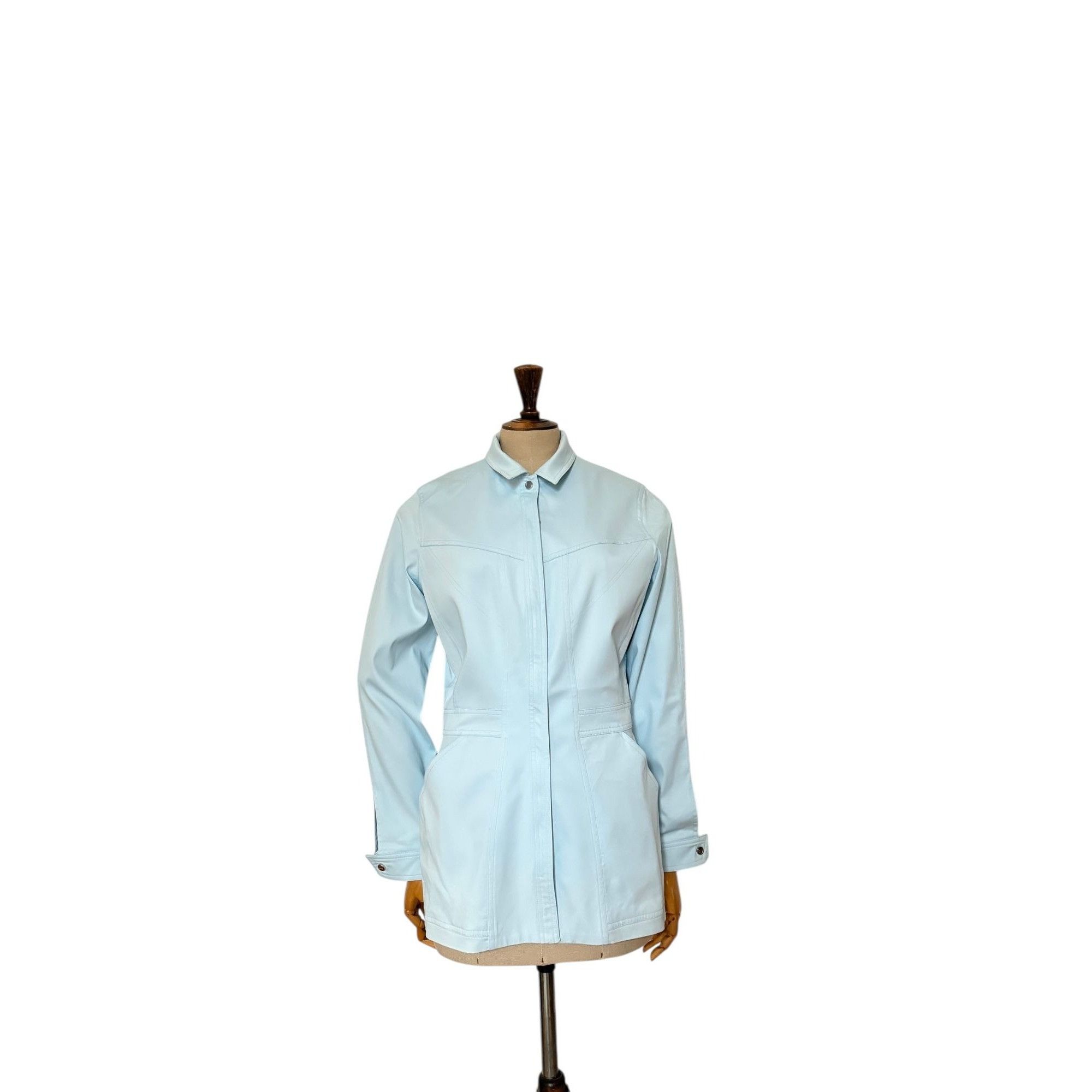 Thierry Mugler Vintage Light Blue Jacket / Dress Size M / US 6-8 / IT 42-44 - 1 Thumbnail