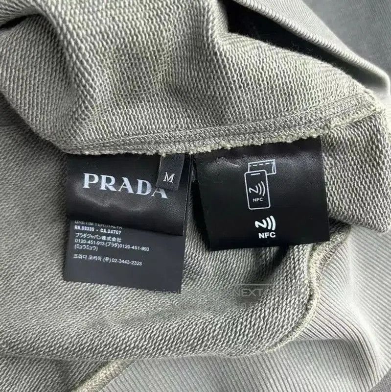 Prada Prada Men's Brown Green Cotton Embroidered Sweatshirt. Size US M / EU 48-50 / 2 - 5 Thumbnail