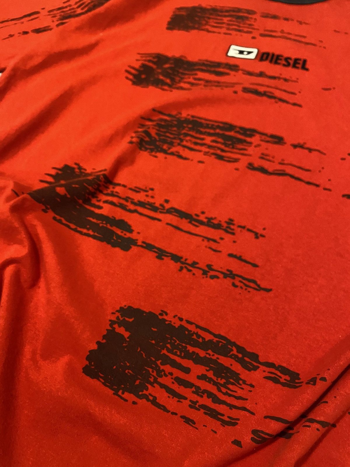 Diesel × Vintage 00s Vintage Diesel Archive Faded Y2k Logo Graphic T-shirt Size US L / EU 52-54 / 3 - 8 Thumbnail