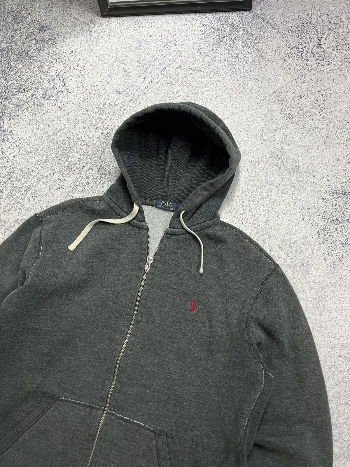 Polo Ralph Lauren × Ralph Lauren Polo Ralph Lauren Grey Zip Up Hoodie Red Pony Hype PRL Y2K Size US L / EU 52-54 / 3 - 5 Thumbnail