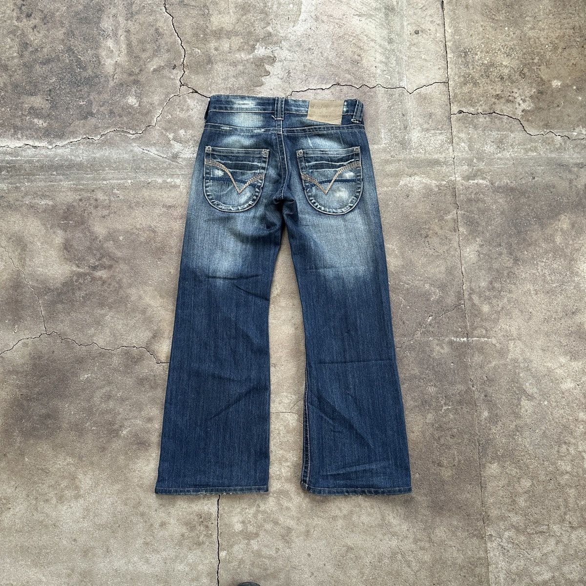 Vintage Eighty Nine Wide Low Rise Denim Size 28" / US 6 / IT 42 - 2 Thumbnail
