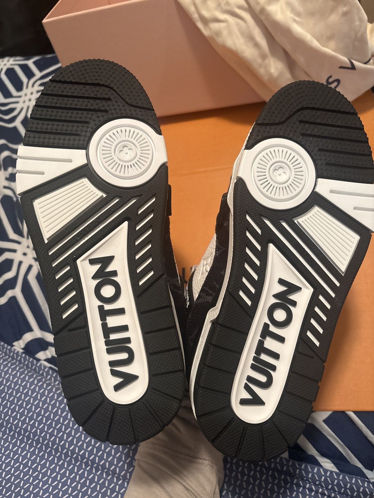 Louis Vuitton LV Trainer Monogram Denim Sneakers Size US 7.5 / IT 37.5 - 5 Thumbnail