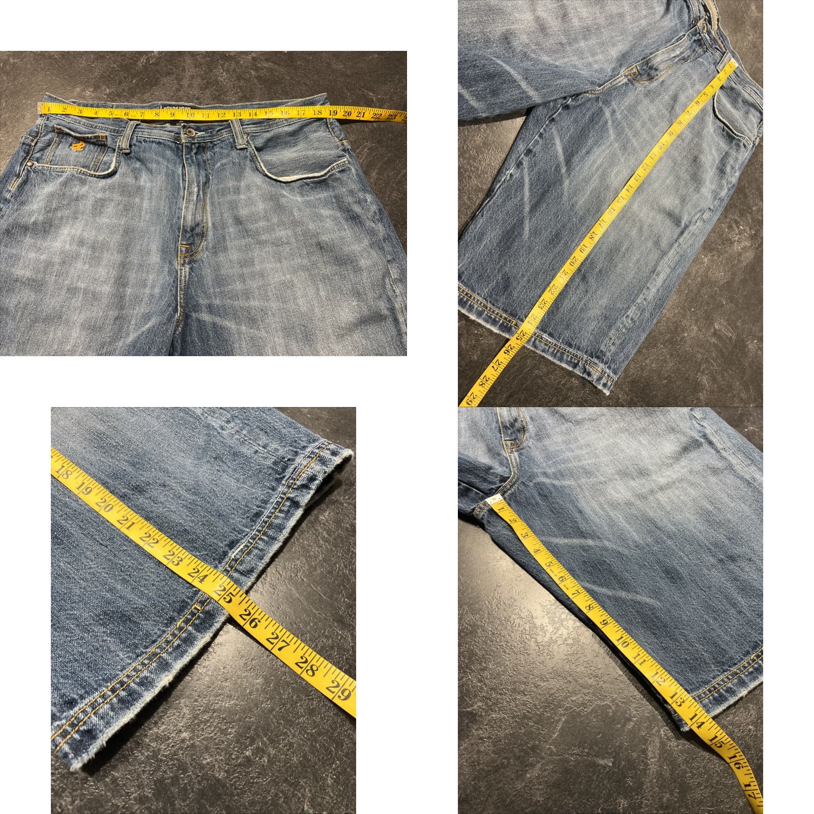 Rocawear VINTAGE Rocawear Baggy Skater Grunge Hip Hop Y2K Jeans Shorts Men 38 Blue JNCO Pockets Regular Size 38 Mens Size US 38 / EU 54 - 9 Thumbnail