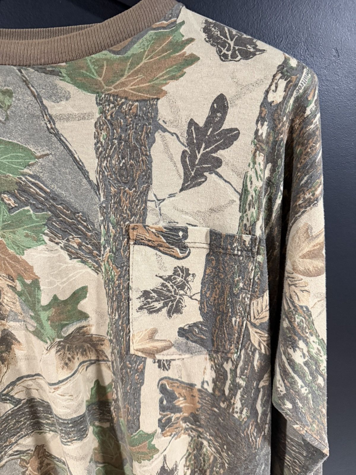 Vintage 1990s Vintage Camo Grunge Punk Single Stitch Pocket LS L Size US L / EU 52-54 / 3 - 3 Thumbnail