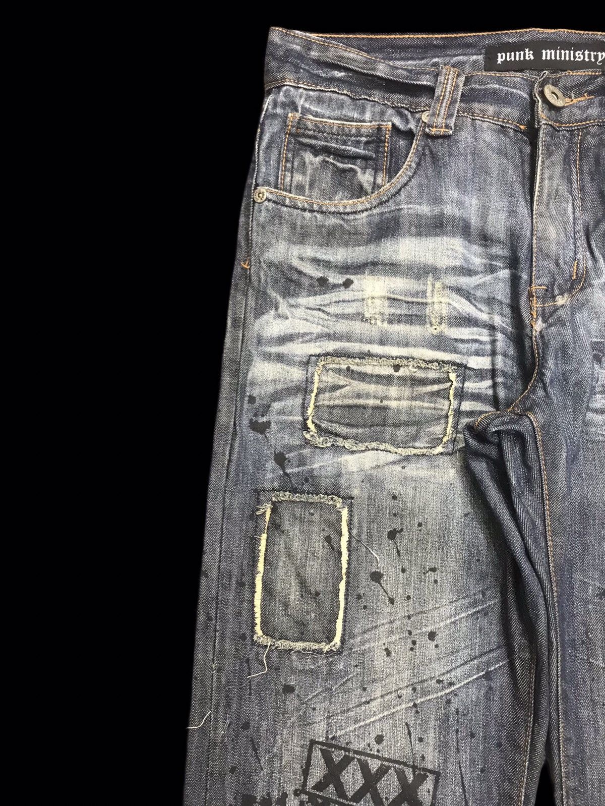 Seditionaries 💥PUNK DENIM💥punk ministry Paint Splatter Punk Denim F301 Size US 31 - 5 Thumbnail