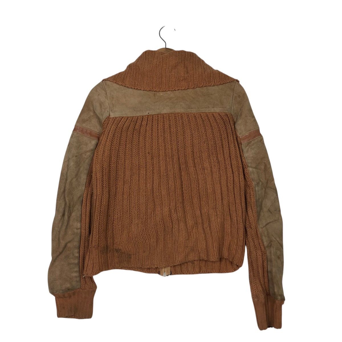 Japanese Brand 📌Vintage Cropped Leather Jacket Leather/Arcylic Size L / US 10 / IT 46 - 9 Thumbnail